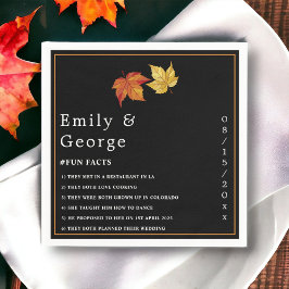 Servilleta De Papel La elegante caída de la Moda deja a un Boda rústic