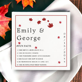 Servilleta De Papel La elegante caída rústica deja a un romántico Boda