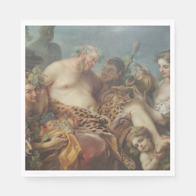 Servilleta De Papel La embriaguez de Silenus (por Carle van Loo) (Anverso)
