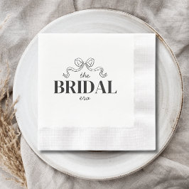 Servilleta De Papel La Era Nupcial | Boda con Boceto de Lazo de Cinta