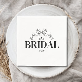 Servilleta De Papel La Era Nupcial | Boda con Boceto de Lazo de Cinta