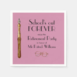 Servilleta De Papel La escuela se retira para siempre como profesor vi