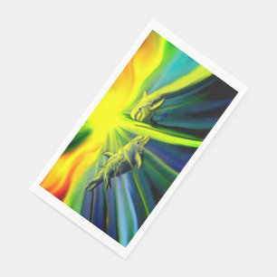 Servilleta De Papel La familia de los delfines al sol