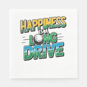 Servilleta De Papel La felicidad es un largo camino, golf