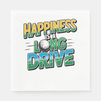 Servilleta De Papel La felicidad es un largo camino, golf