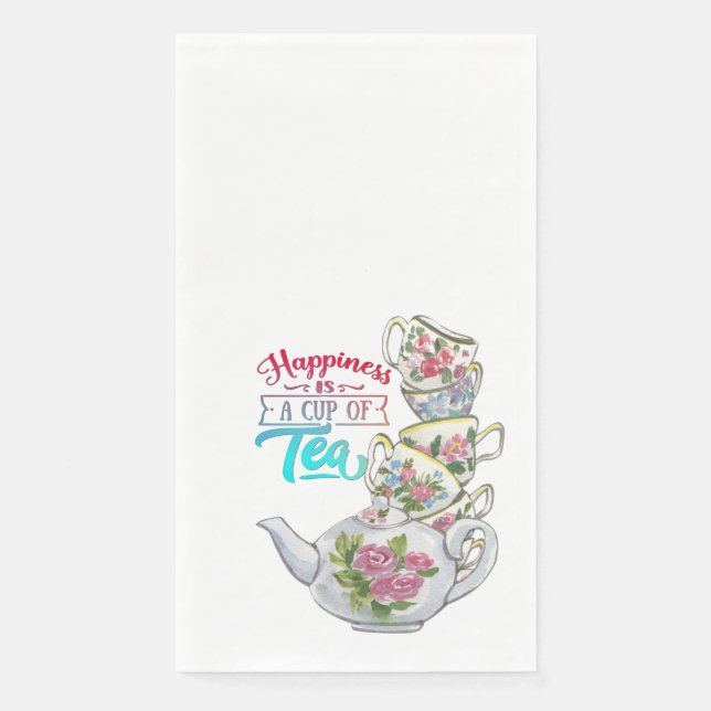 Servilleta De Papel La felicidad es una taza de té (Anverso)