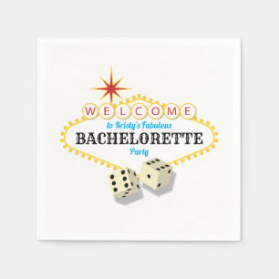 Servilleta De Papel La fiesta de Bachelorette Marquee de Las Vegas