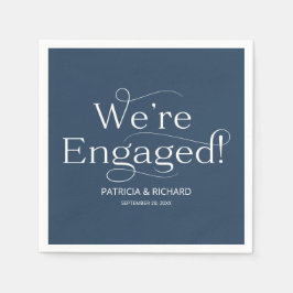 Servilleta De Papel La fiesta de compromiso está azul