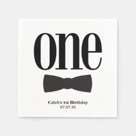 Servilleta De Papel La fiesta de corbata de nuestro pequeño hombre en 