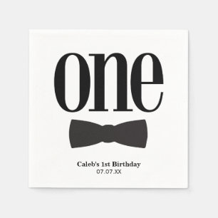 Servilleta De Papel La fiesta de corbata de nuestro pequeño hombre en