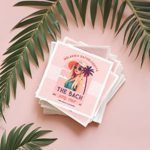 Servilleta De Papel La fiesta de la Bachelorette, retro, de la tripula