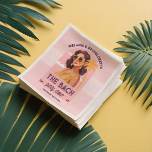 Servilleta De Papel La fiesta de la Bachelorette, retro, de la tripula