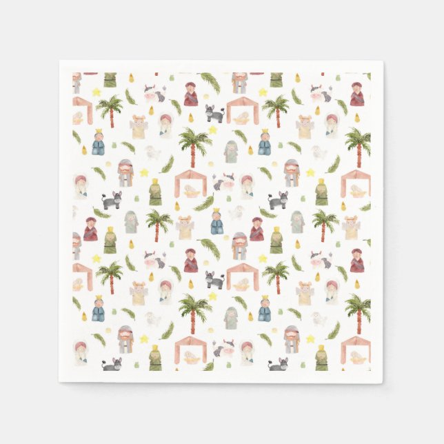 Servilleta De Papel La fiesta de los Navidades de la Natividad (Anverso)