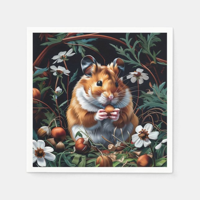 Servilleta De Papel La fiesta de otoño de Hamster (Anverso)