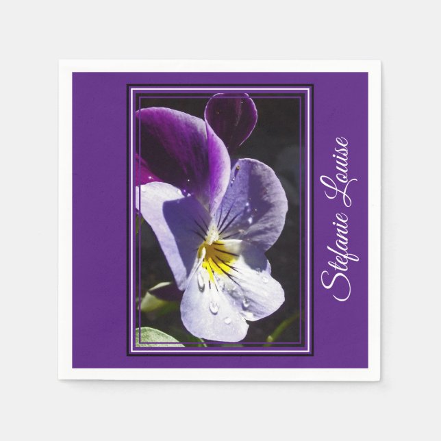 Servilleta De Papel La Flor Perfecta De Viola (Anverso)