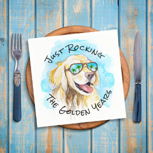 Servilleta De Papel La Graciosa Jubilación Pun De Los Años Dorados