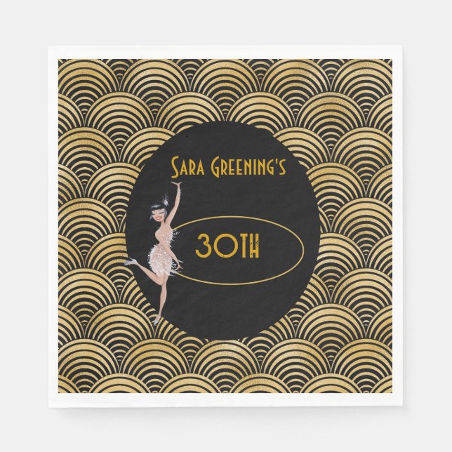 Servilleta De Papel La gran Gatsby de los 20's Flapper en 1920 (Anverso)
