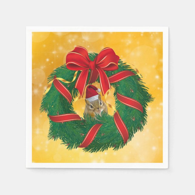 Servilleta De Papel La guerra de los Navidades de Chipmunk (Anverso)