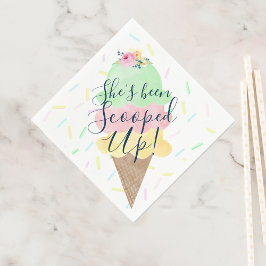 Servilleta De Papel La han sacado de la ducha de novia con helado