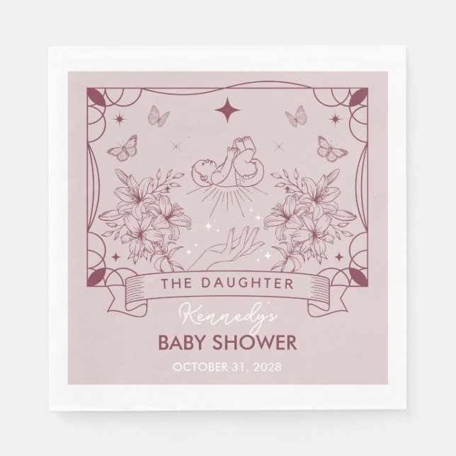 Servilleta De Papel La hija Tarot Baby Shower Napkin (Anverso)