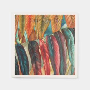 Servilleta De Papel la hoja del otoño colorea arte moderno estilizado