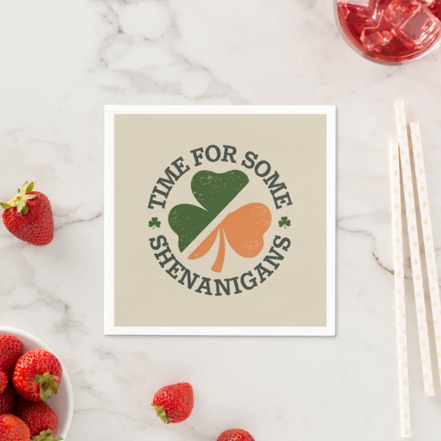 Servilleta De Papel La hora de San Patricio para algunos Shenanigans (In situ)