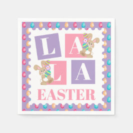 Servilleta De Papel La La Fiesta de Pascua de Caza de Huevos de Conejo