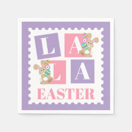 Servilleta De Papel La La Fiesta de Pascua del Conejo