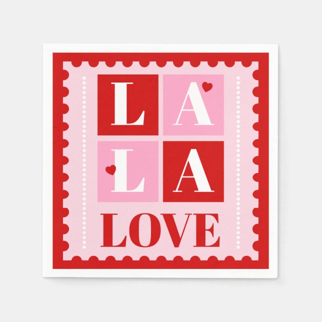 Servilleta De Papel La La Love Día de San Valentín (Anverso)