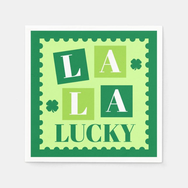 Servilleta De Papel La La Lucky Día de San Patricio (Anverso)