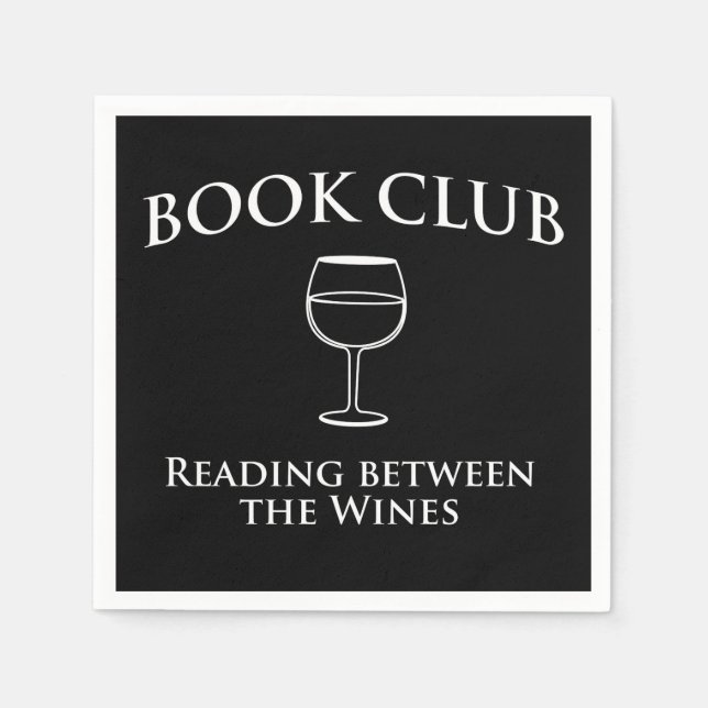 Servilleta De Papel La lectura del club de libros entre los vinos (Anverso)