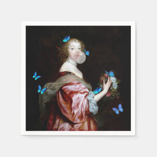 Servilleta De Papel La llegada inesperada de mariposas azules