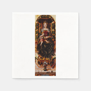Servilleta De Papel La Madonna della Candeletta de Carlo Crivelli