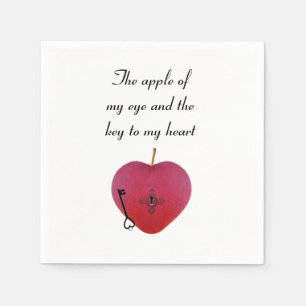 Servilleta De Papel La manzana de mi ojo y la llave de mi corazón