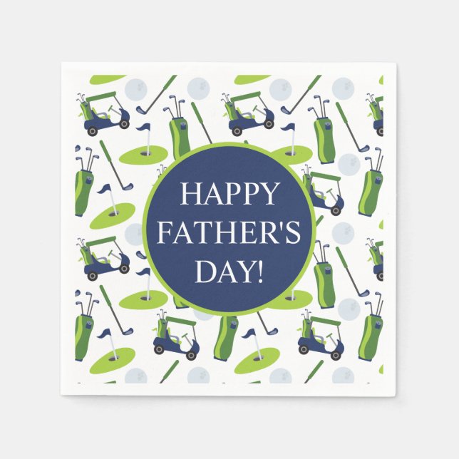 Servilleta De Papel La Marina y el Golf Verde Personalizados (Anverso)