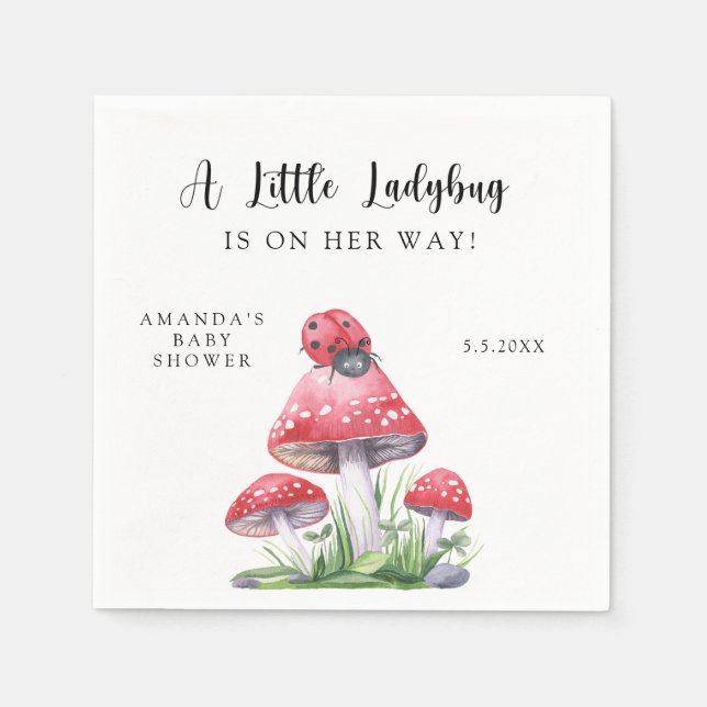 Servilleta De Papel ¡La mariquita acuática está en camino! (Anverso)