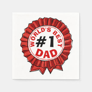 Servilleta De Papel La mejor cinta roja para papá del mundo