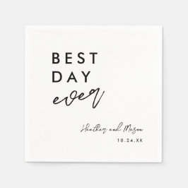 Servilleta De Papel La mejor jornada de la recepción de boda rústica