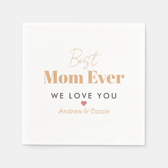 Servilleta De Papel La mejor madre de todos los tiempos (Anverso)