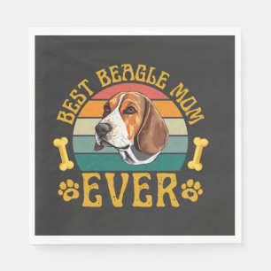 Servilleta De Papel La mejor mamá de Beagle, divertido perro Beagle Ca