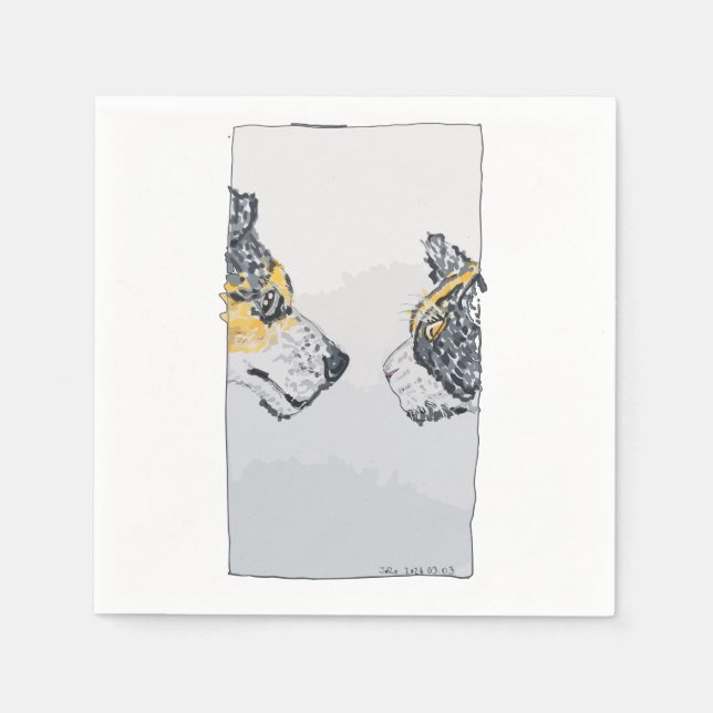 Servilleta De Papel La Mirada Fija (Anverso)