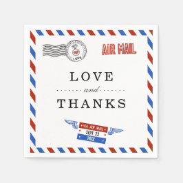 Servilleta De Papel La moderna colección de Bodas de Airmail