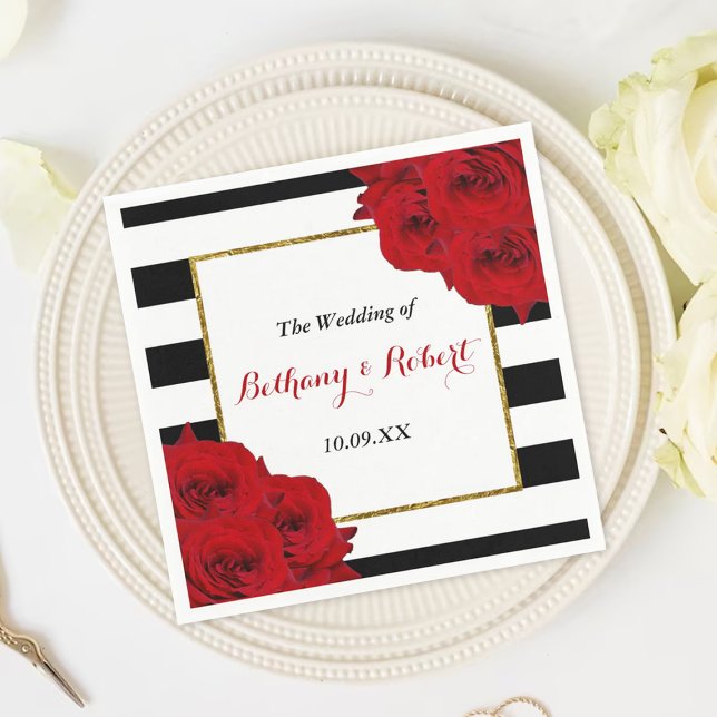 Servilleta De Papel La moderna colección de Bodas de lujo Moda - Roses (Subido por el creador)
