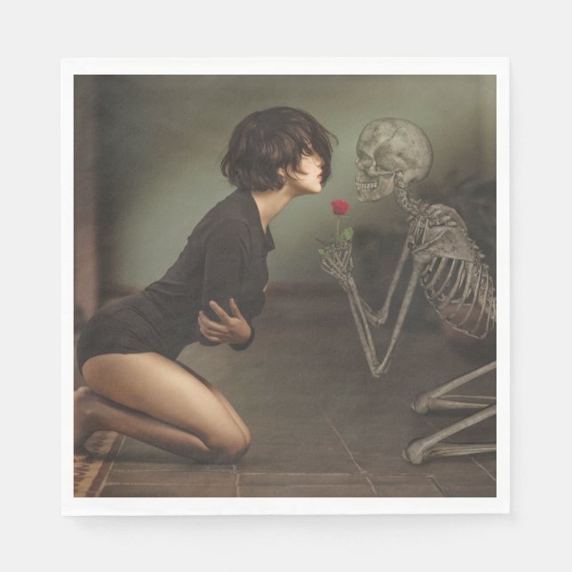 Servilleta De Papel La muerte y la joven mujer (Anverso)