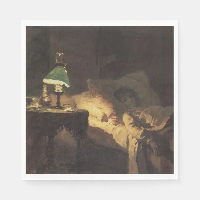 Servilleta De Papel La mujer enferma (por Vasily Polenov) (Anverso)