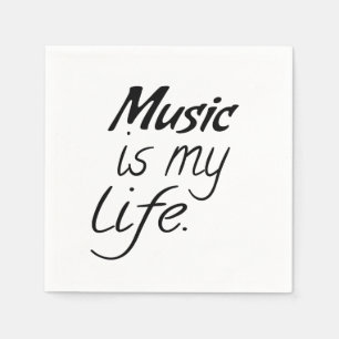 Servilleta De Papel La música es mi vida