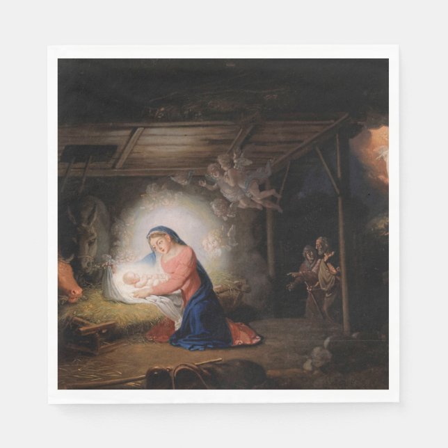 Servilleta De Papel La Natividad de Cristo (por Vladimir Borovikovsky) (Anverso)