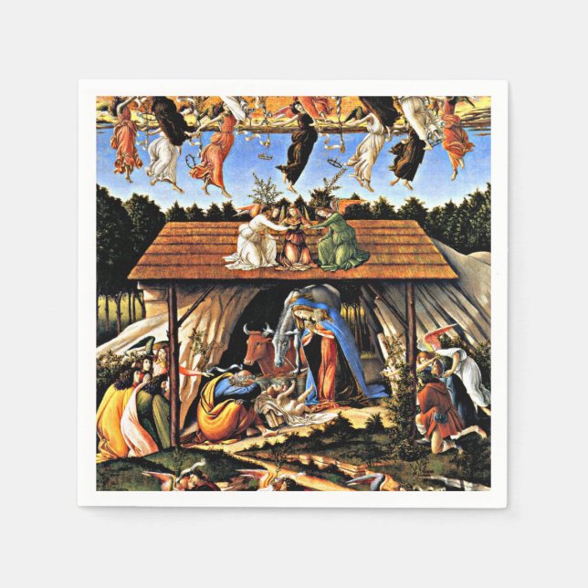 Servilleta De Papel La natividad mística, pintura de Botticelli (Anverso)