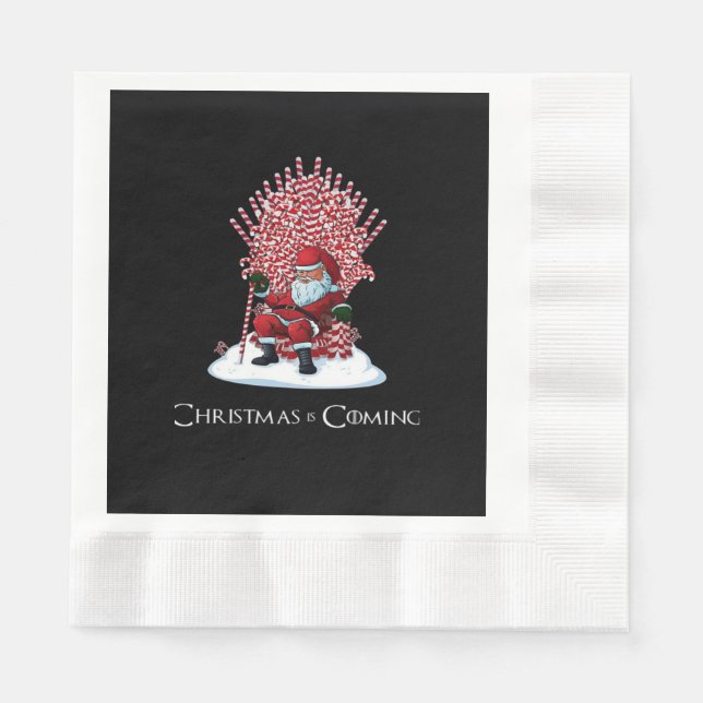 Servilleta De Papel La Navidad está llegando (Anverso)