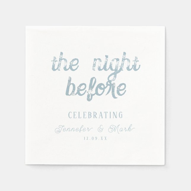 Servilleta De Papel La noche anterior al ensayo Boda boda de las servi (Anverso)